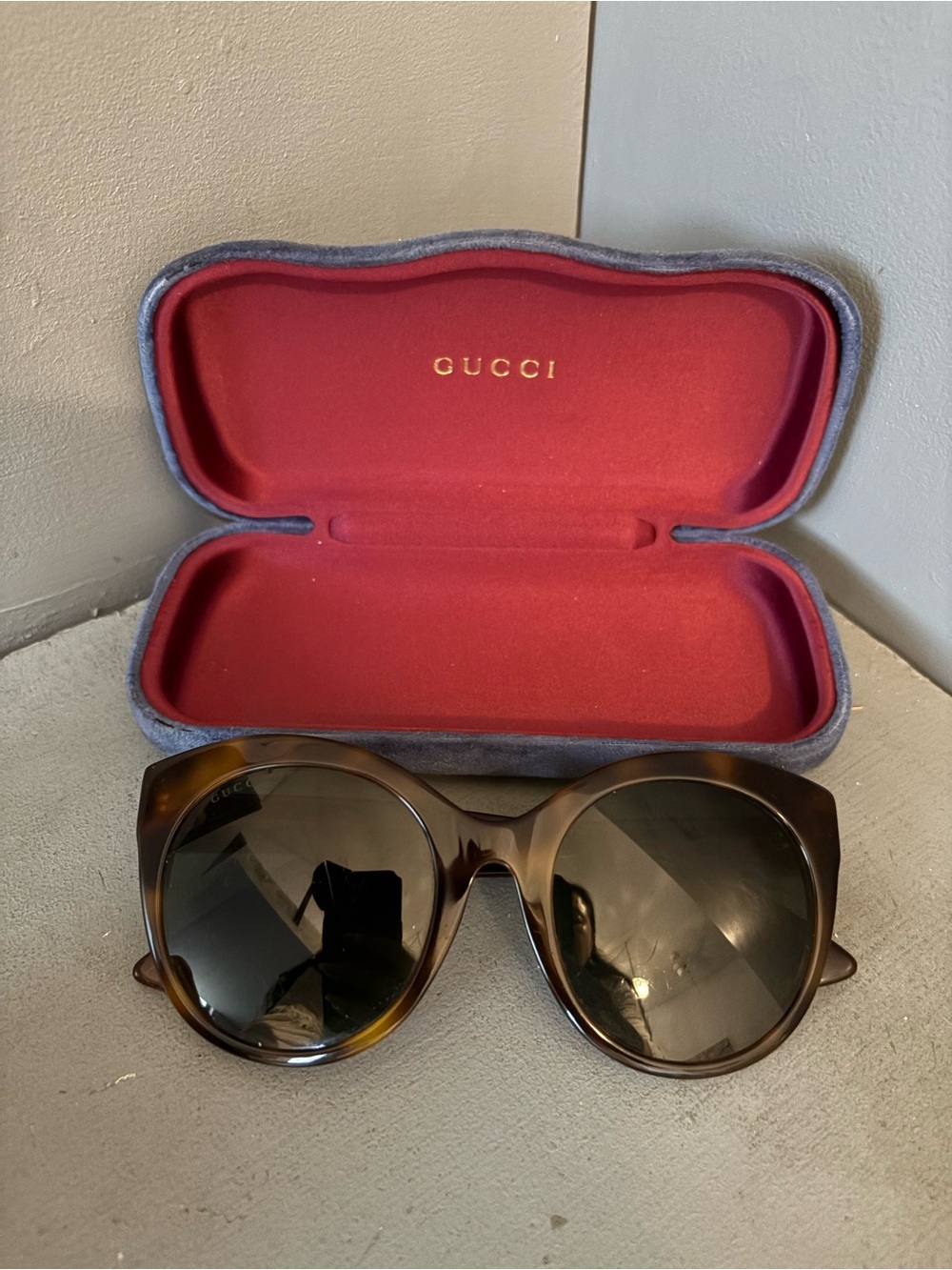 GUCCI GG0565S 002 Cat Eye Havana crystal  Brown tortoise 54 mm Women's Sunglasse